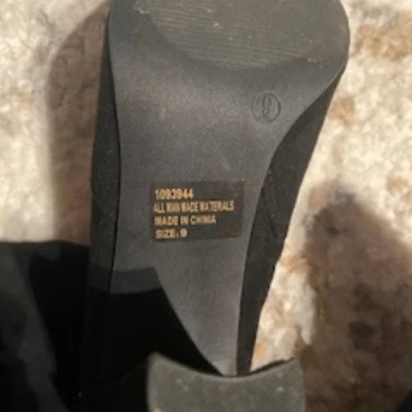 black suede high heel boots over the knee - Picture 5 of 9